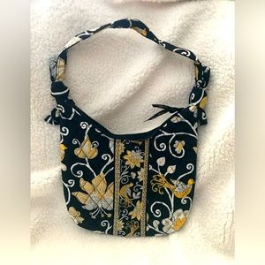 Vera Bradley - Yellow Bird Print - Spring 2008 - RETIRED - 
Purse Small HoBo